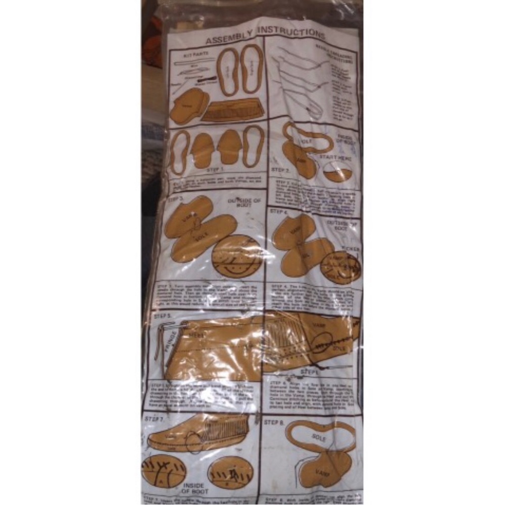 VINTAGE TANDY Inca Boot Suede Kit Various Sizes - Picture 3 of 6